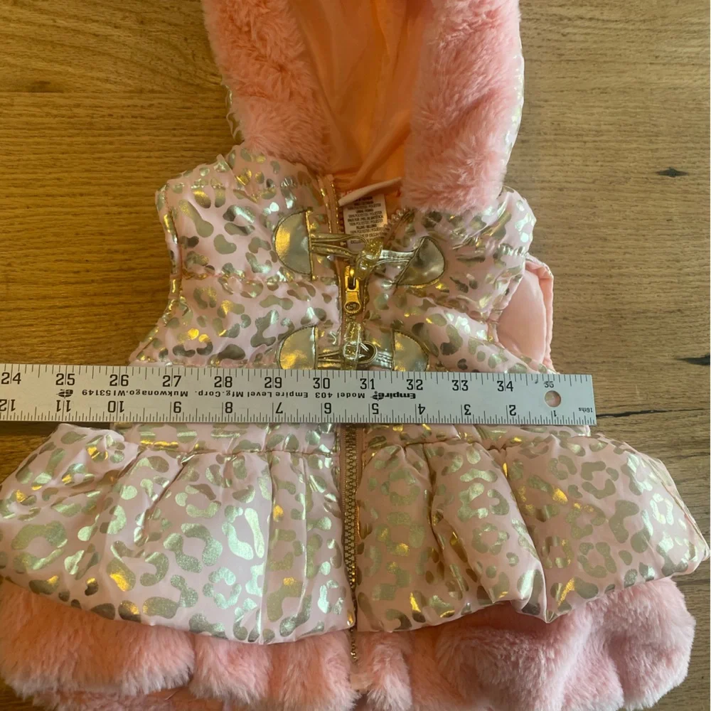 Little‎ Lass Pink and Gold Leopard Vest